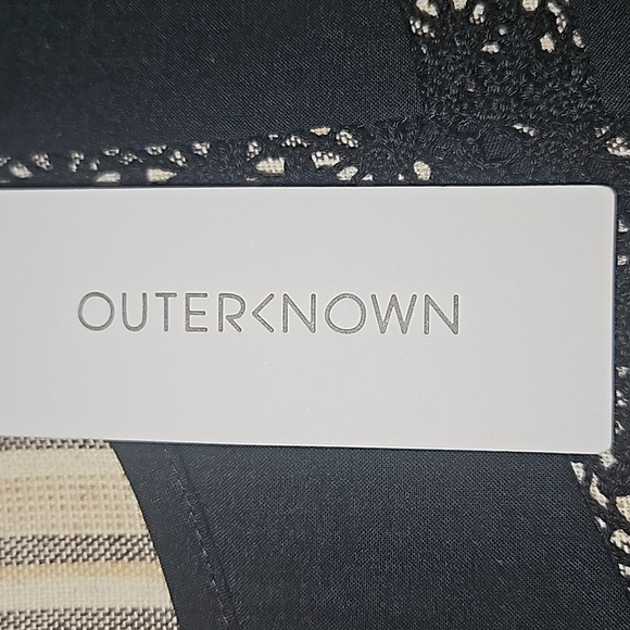 OUTERKNOWN Hawaiian South Shore Black Mini Dress % 100 Organic Cotton Size XS/TP - Picture 8 of 16